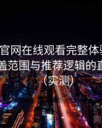 茶杯狐官网在线观看完整体验记录：内容覆盖范围与推荐逻辑的直观感受（实测）