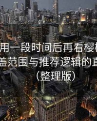 连续使用一段时间后再看樱桃视频：内容覆盖范围与推荐逻辑的直观感受（整理版）