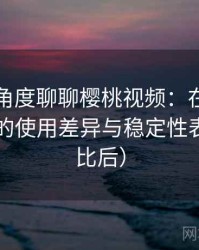 从用户角度聊聊樱桃视频：在手机与电脑端的使用差异与稳定性表现（对比后）