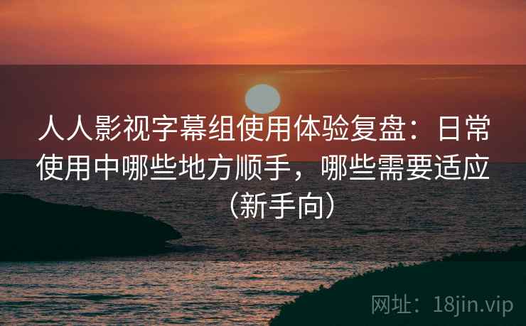 人人影视字幕组使用体验复盘:日常使用中哪些地方顺手,哪些需要适应(新手向) 人人影视字幕组使用体验复盘:日常使用中哪些地方顺手,哪些需要适应(新手向)