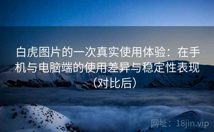 白虎图片的一次真实使用体验：在手机与电脑端的使用差异与稳定性表现（对比后）