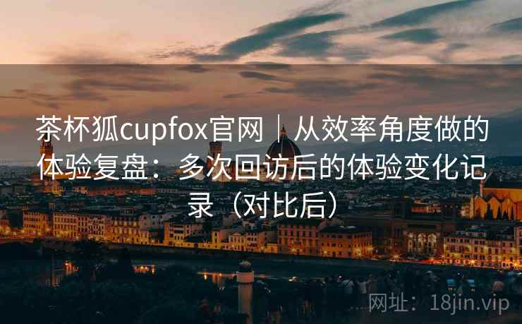 茶杯狐cupfox官网｜从效率角度做的体验复盘：多次回访后的体验变化记录（对比后）