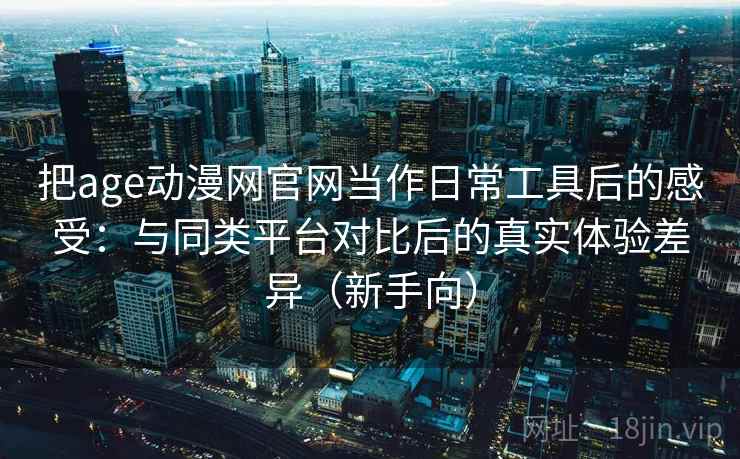 把age动漫网官网当作日常工具后的感受：与同类平台对比后的真实体验差异（新手向）