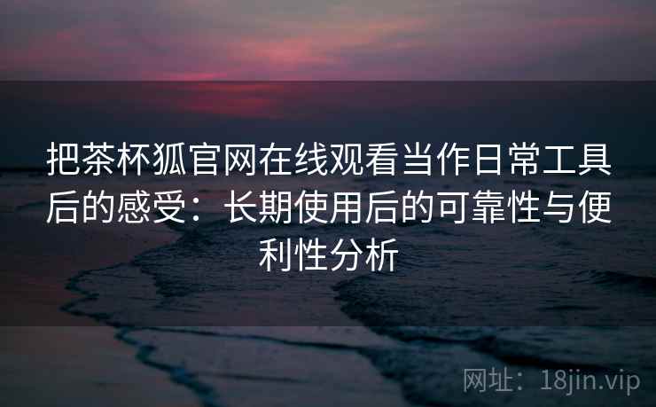 把茶杯狐官网在线观看当作日常工具后的感受：长期使用后的可靠性与便利性分析