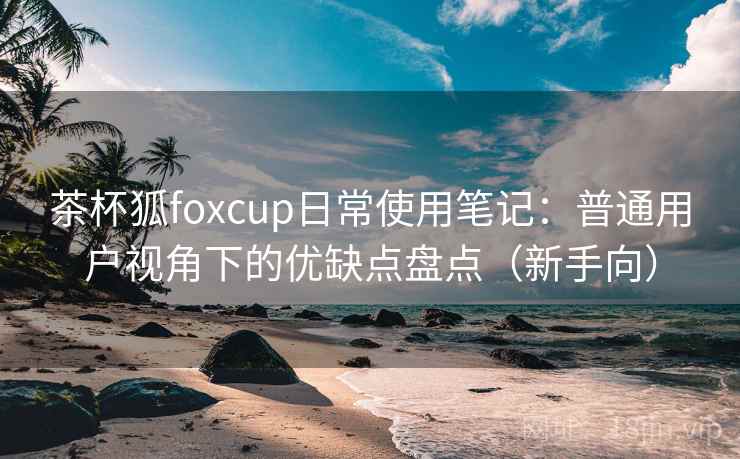 茶杯狐foxcup日常使用笔记：普通用户视角下的优缺点盘点（新手向）