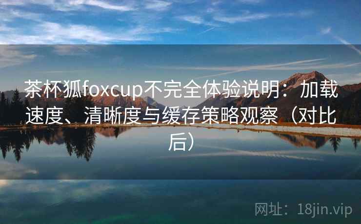 茶杯狐foxcup不完全体验说明：加载速度、清晰度与缓存策略观察（对比后）