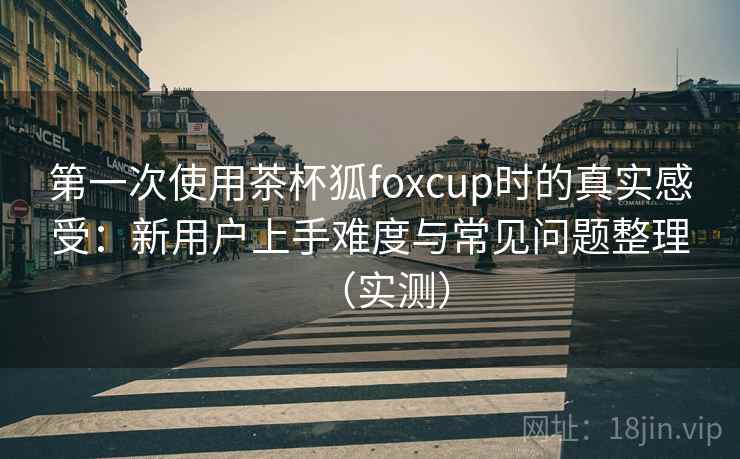 第一次使用茶杯狐foxcup时的真实感受：新用户上手难度与常见问题整理（实测）