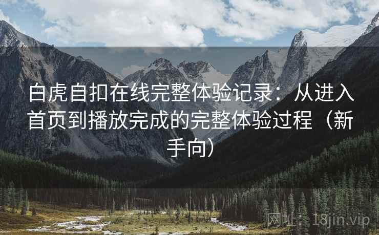 白虎自扣在线完整体验记录：从进入首页到播放完成的完整体验过程（新手向）